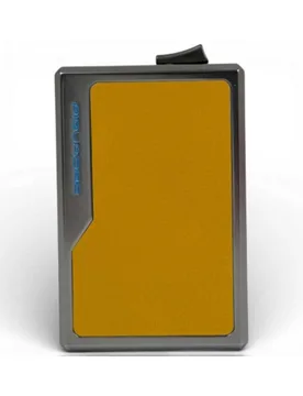 Porta carte di credito Blue Square Unisex Giallo in Alluminio e Pelle - Piquadro - FashionsVida