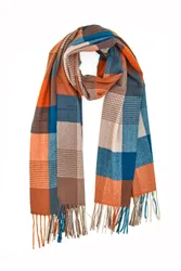 Maxi Sciarpa Arancione e Blu 4600164