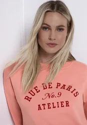 Shirt mit Wording female Orange