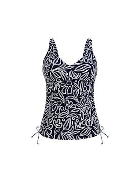 Tankinioberteil Flower Malaika para mujer azul oscuro 38D