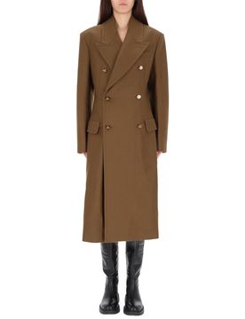 Double-breasted Wool and Cashmere Coat