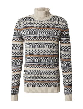 BLEND Jersey beige / camelo / navy