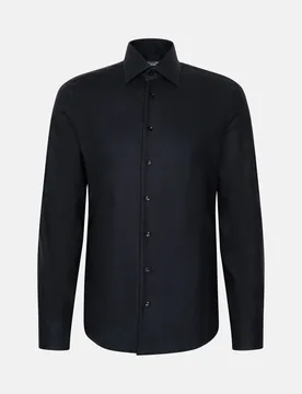 Slim Business Hemd Uni Schwarz 40 - Seidensticker - FashionsVida