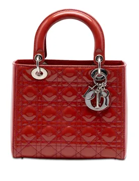 Medium Patent Cannage Lady Dior - Dior - FashionsVida