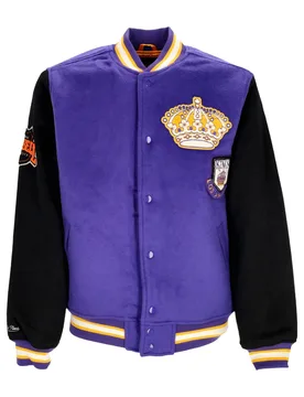Giubbotto College Uomo Nhl Team Legacy Varsity Jacket Loskin Purple/black - Mitchell & Ness - FashionsVida