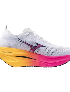 Wave Rebellion Pro 3 Running Shoes White / Pink Tetra / Tang Orange UK 7 Men,Women - Mizuno - FashionsVida