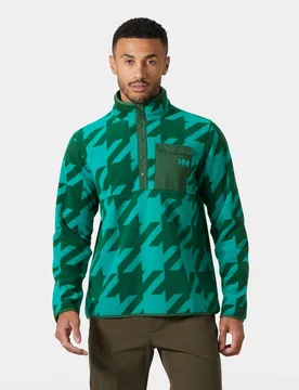 Men's Maridalen Printed Fleece Green 2XL - Signal Green - Male - Helly Hansen - FashionsVida