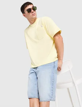 Mens Boxy Pocket T-Shirt - Giallo, giallo giallo Uomo taglia XL - BELIER - FashionsVida