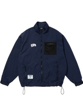 Mesh Pocket Nylon Jacket - Navy