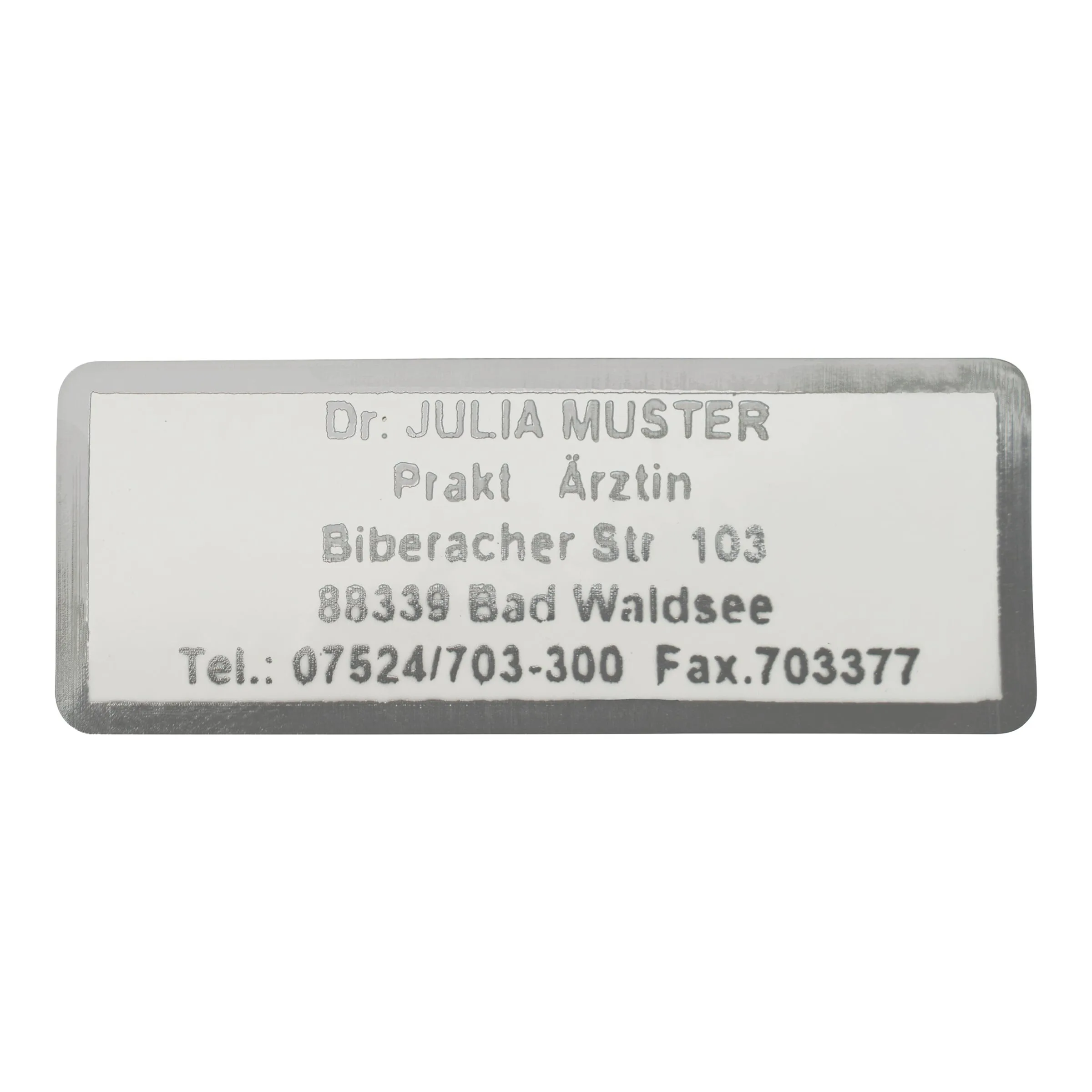Namensaufkleber "Schrifttyp A" silber - walzvital - FashionsVida