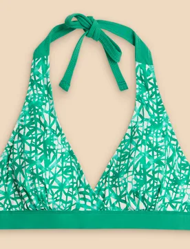 Recycled Sunshine Reversible Bikini Top - Green - White stuff - FashionsVida