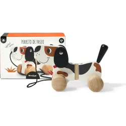 Perrito de paseo de madera