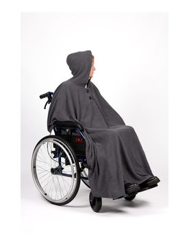 Fleece-Rollstuhl-Poncho AT53521 grau
