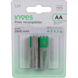 Pila recargable HR06 AA 1,2V 2500 mAh (x2)