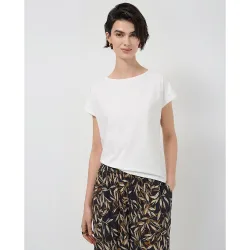Camiseta de mujer sin mangas oversize con bordado