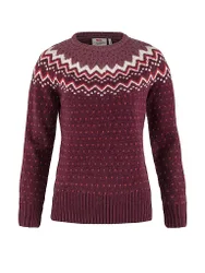 Jersey funcional de lana Oevik Knit para mujer rojo oscuro L