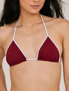Top de bikini en cortina con vivo alrededor - Bohodot - FashionsVida