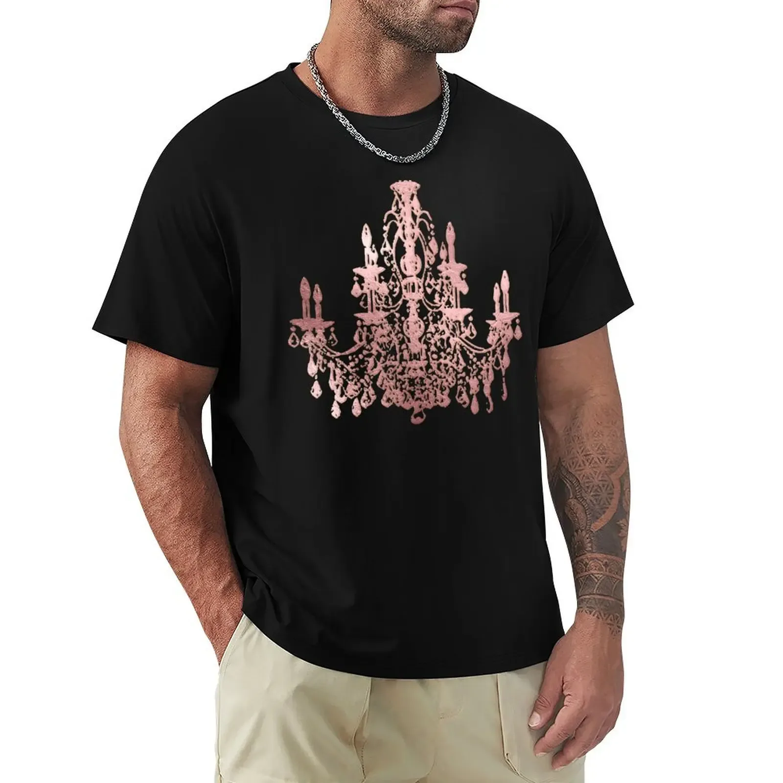 Faux Rose Gold Chandelier T-Shirt Lightweight Basic Short Sleeve Shirt - Aliexpress - FashionsVida