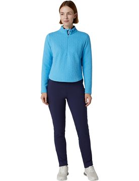Pullover Quilted Knit 1/2 Zip, hellblau m