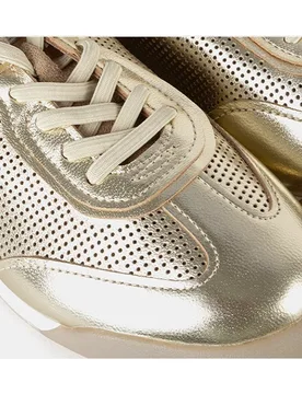 Zapatillas deportivas de mujer confeccionadas en piel con piezas de velour - Farrutx - FashionsVida