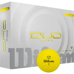 Golfbälle DUO Soft - 12er Pack, gelb