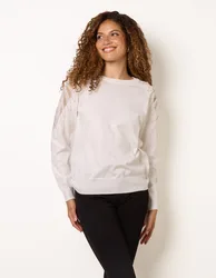 Embellished Sleeve Jumper - S / IVORY - female