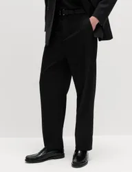Relaxed Fit Smart Stretch Trousers Black male
