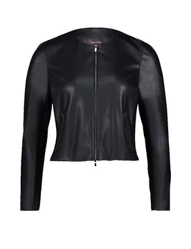 Veste courte aspect cuir noir 38 - Vera Mont - FashionsVida