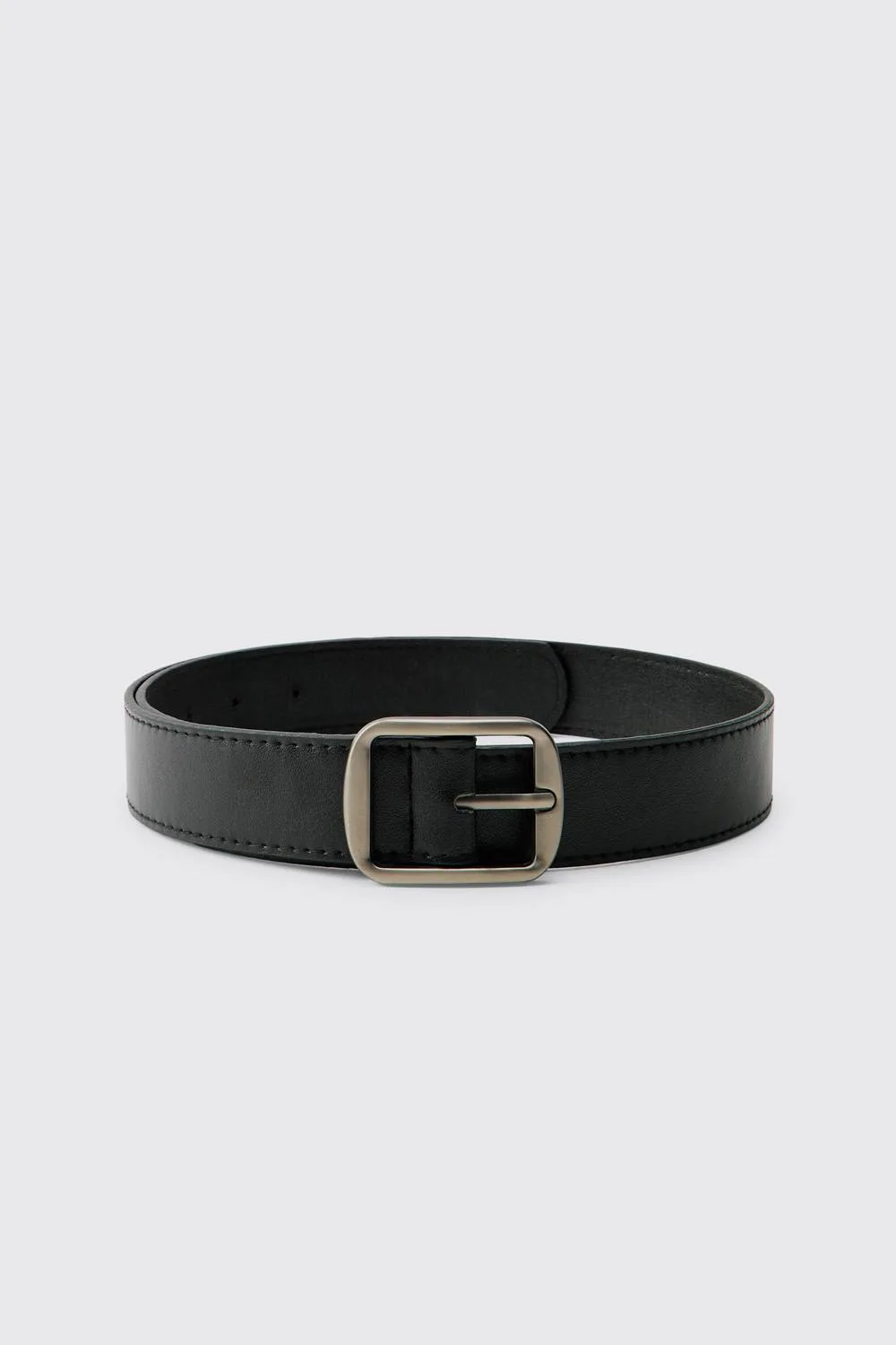 Herren PU Basis-Gürtel Black Größe L/XL - boohooMAN - FashionsVida