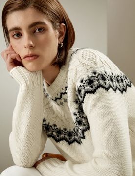 Pull À Col Rond Pull Pull Laine-Cachemire Sophistiqué Et Élégant Douceur Contre La Peau Blanc M
