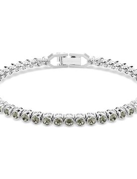 Bracciale Tennis Imber Emily, Taglio Round, Nero, Placcato rodio OS