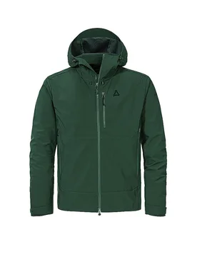 Chaqueta softshell de touring para hombre Milagle con capucha verde oscuro 58 - Schöffel - FashionsVida