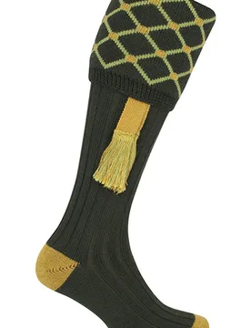 Mens Diamond Shooting Socks with Garters - - Size: 8-10 - Jack Pyke - FashionsVida