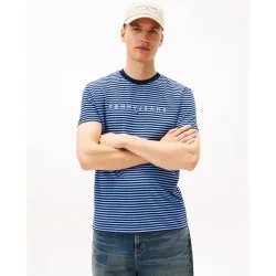 Camiseta de hombre de rayas de manga corta