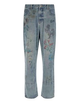 Found Jeans artistici a mano