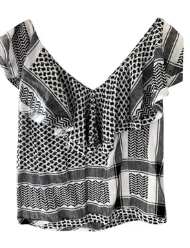 Cecilie Copenhagen Black & White Cotton Top - Cecile - FashionsVida