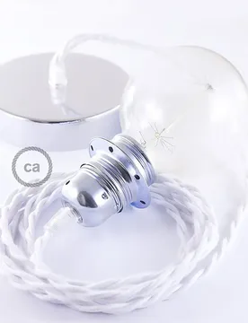 Cables Lampe Suspendue Pendel Pour Abat-jour Tc01 Diy 1 M White / Chrome Plated One Size