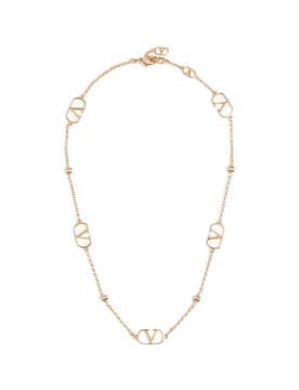 VLogo Signature Metal Necklace - Adjustable Length 38 to 42 cm