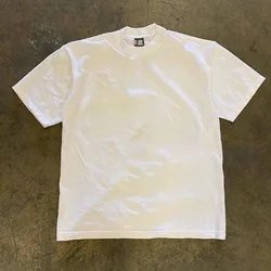 Loose Fit Pure Cotton Short Sleeve T-Shirt Unisex Breathable Comfortable 3A260g Single Jersey Basic Color Block T-Shirt