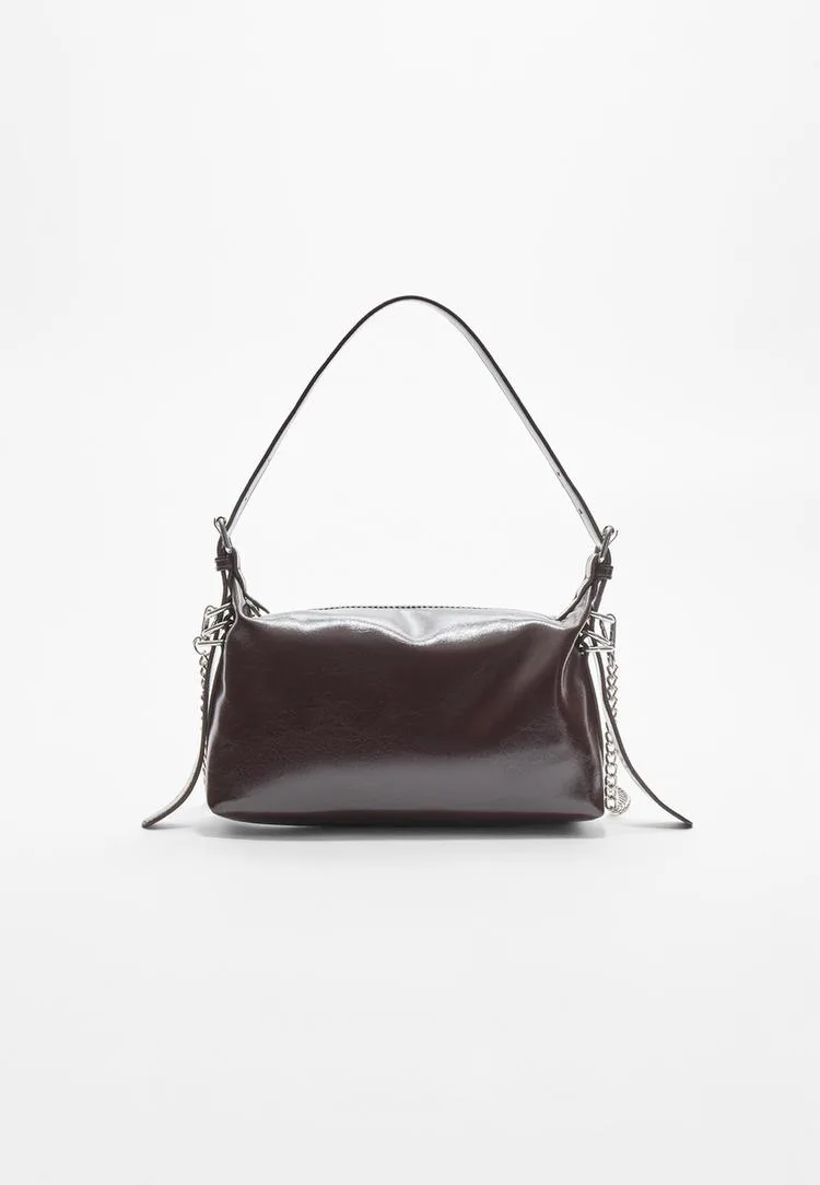 Schultertasche mit Griffdetail Braun OS - Stradivarius - FashionsVida