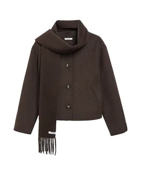 Comma Chaqueta de lana marrón XS - Comma - FashionsVida