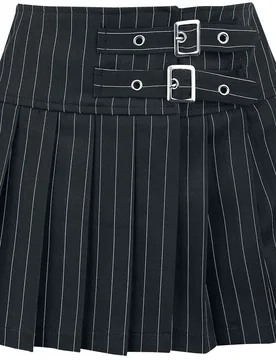 Gothic Kurzer Rock - Sisterhood Skirt - S bis XL - für Damen - Größe S - schwarz/weiß - Frauen - female - Banned Alternative - FashionsVida