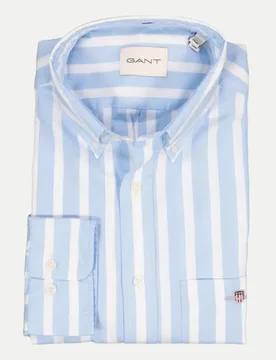 Popeline-Hemd mit Streifen Blau S - Gant - FashionsVida