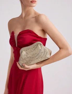 BOLSO DE FIESTA DE LUJO PARA MUJER DECORADO CON RHINESTONES, PARA EL DÍA DE SAN VALENTÍN - Shein - FashionsVida