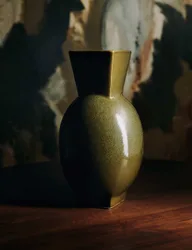Tall Round Flare Ceramic Vase Multi