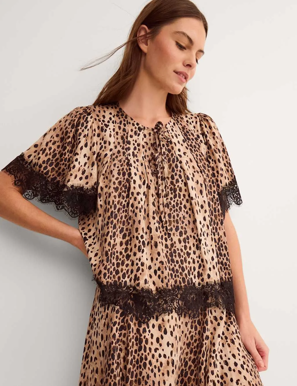 Animal Print Blouse Brown Mix female - Monsoon - FashionsVida