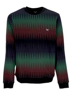 Felpa Girocollo Uomo Vintachi Crew Black/red