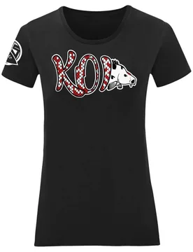 Koi Short Sleeve T-shirt Black L Women - Hotspot Design - FashionsVida