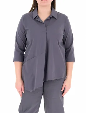 Blusa misto viscosa GRIGIO S - JURERE - FashionsVida