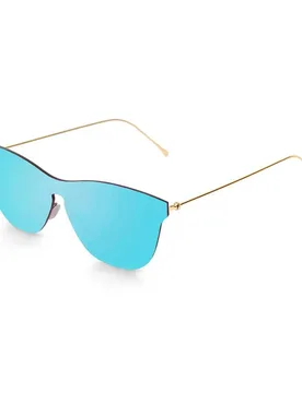Lunettes De Soleil Polarisées Arles Metal Gold Temple Space Flat Sky Revo Blue/CAT3 unisex - Paloalto - FashionsVida